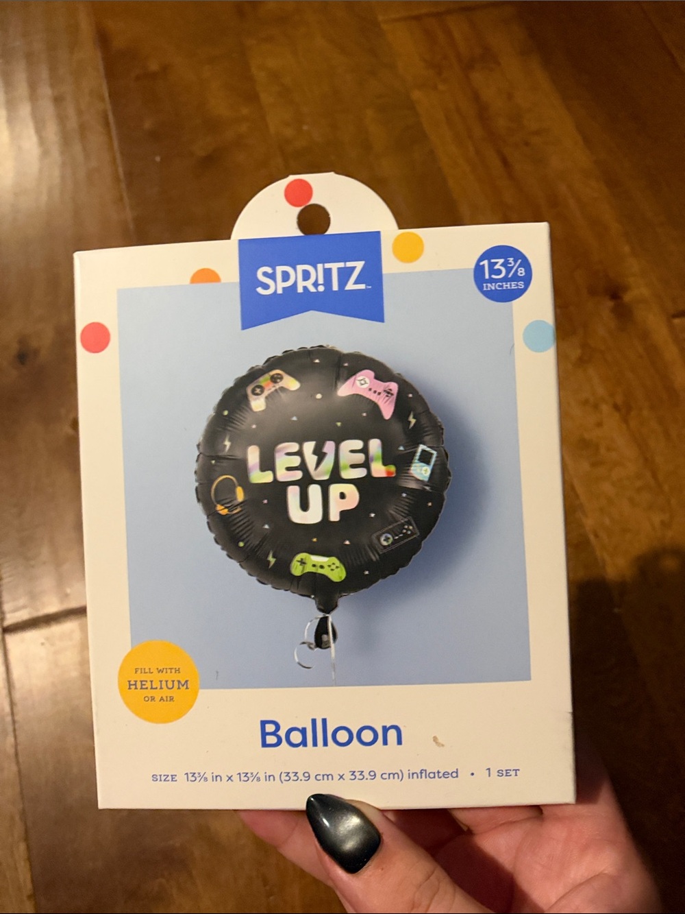Level Up Black Party Balloon